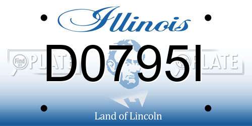 D0795I Illinois License Plate