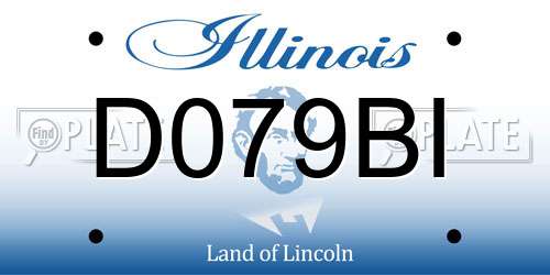 D079BI Illinois License Plate