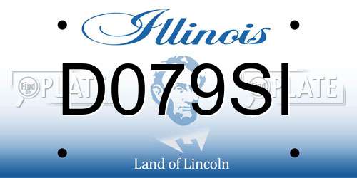D079SI Illinois License Plate