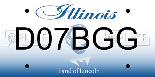 D07BGG Illinois License Plate