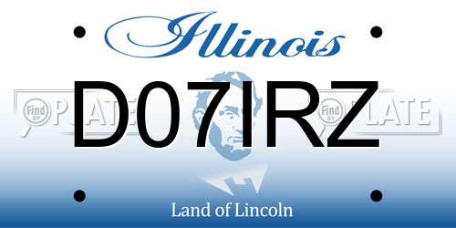 D07IRZ Illinois License Plate