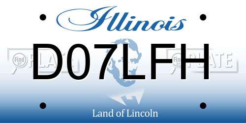 D07LFH Illinois License Plate