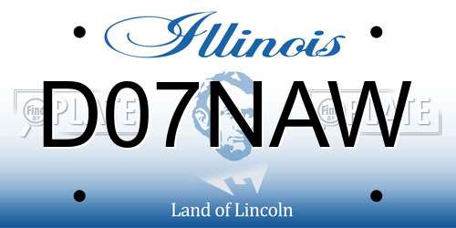 D07NAW Illinois License Plate