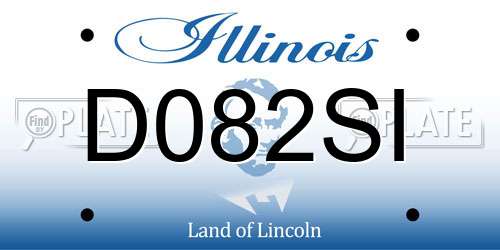 D082SI Illinois License Plate