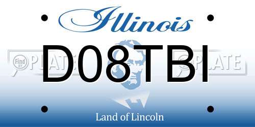 D08TBI Illinois License Plate
