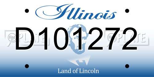 D101272 Illinois License Plate