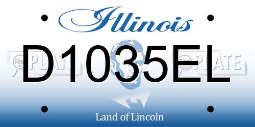 D1035EL Illinois License Plate