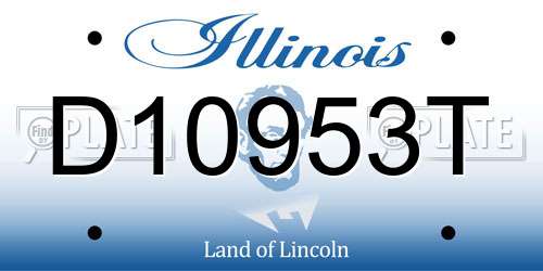 D10953T Illinois License Plate