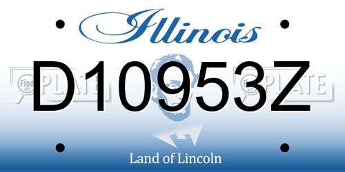 D10953Z Illinois License Plate