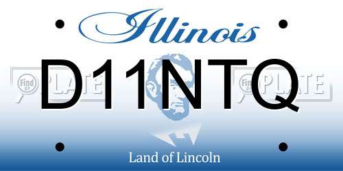 D11NTQ Illinois License Plate