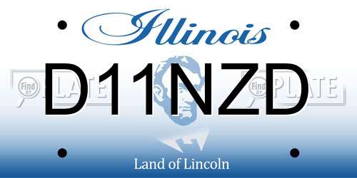 D11NZD Illinois License Plate