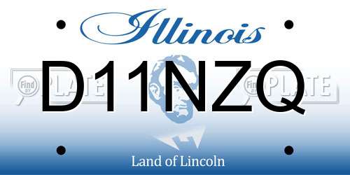 D11NZQ Illinois License Plate