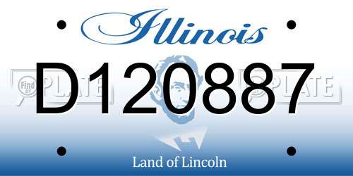 D120887 Illinois License Plate