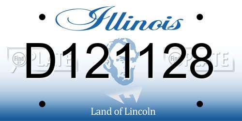 D121128 Illinois License Plate