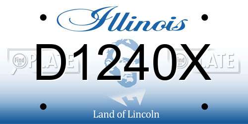 D1240X Illinois License Plate