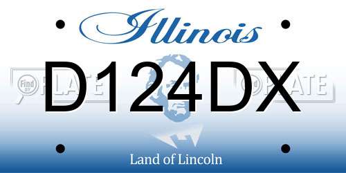 D124DX Illinois License Plate