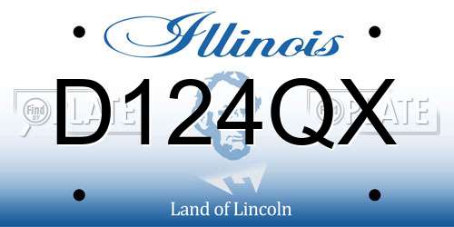 D124QX Illinois License Plate