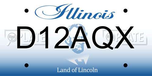 D12AQX Illinois License Plate