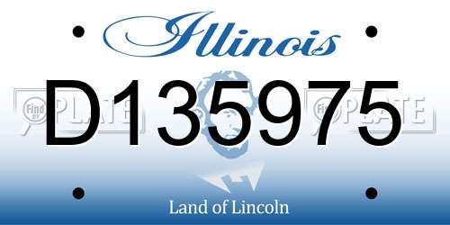 D135975 Illinois License Plate