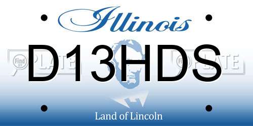 D13HDS Illinois License Plate