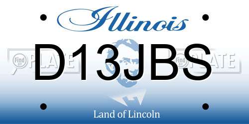 D13JBS Illinois License Plate