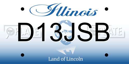 D13JSB Illinois License Plate