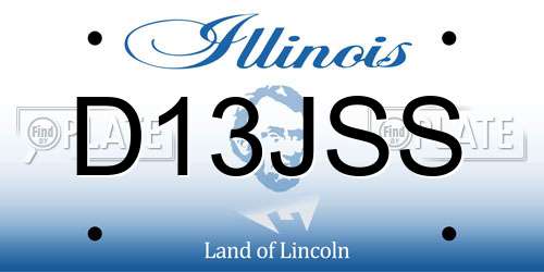 D13JSS Illinois License Plate