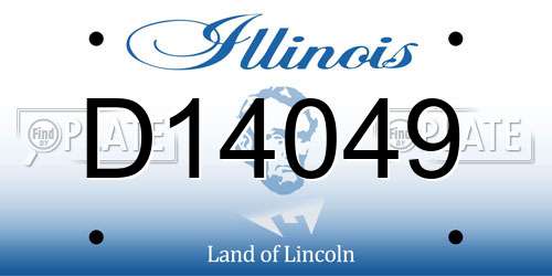 D14049 Illinois License Plate