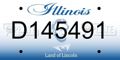 D145491 Illinois License Plate