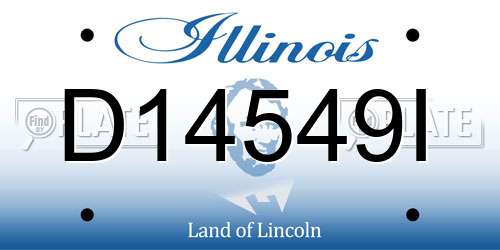 D14549I Illinois License Plate