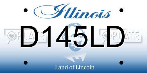 D145LD Illinois License Plate