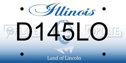 D145LO Illinois License Plate