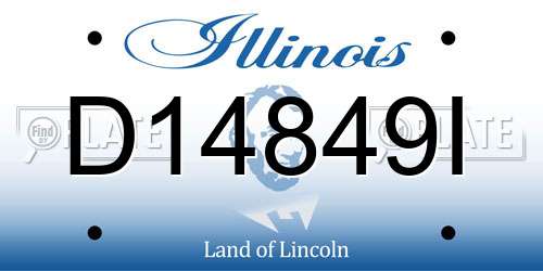 D14849I Illinois License Plate