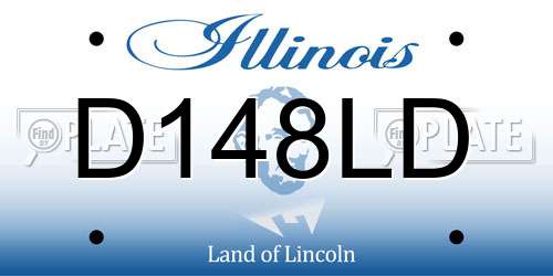 D148LD Illinois License Plate