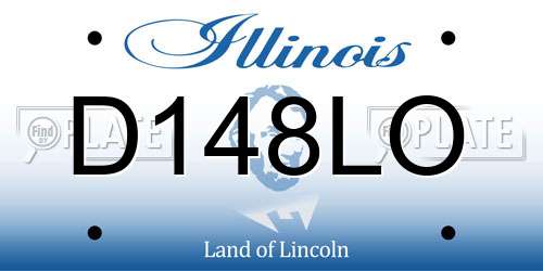 D148LO Illinois License Plate