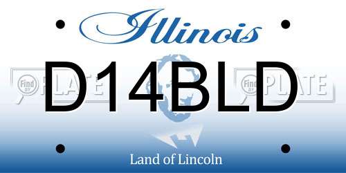 D14BLD Illinois License Plate
