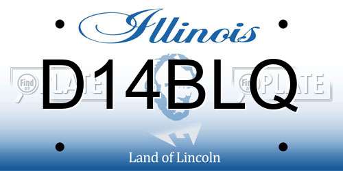 D14BLQ Illinois License Plate