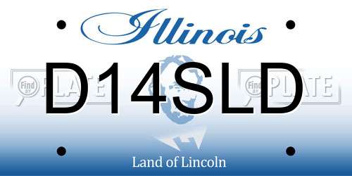 D14SLD Illinois License Plate