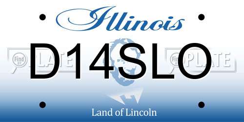 D14SLO Illinois License Plate