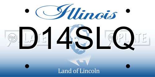 D14SLQ Illinois License Plate