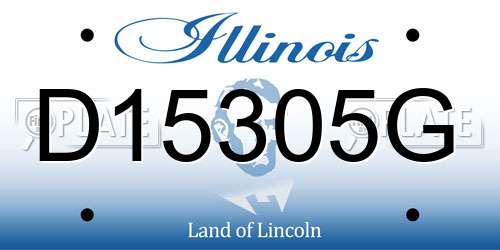 D15305G Illinois License Plate