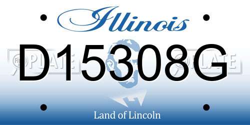 D15308G Illinois License Plate