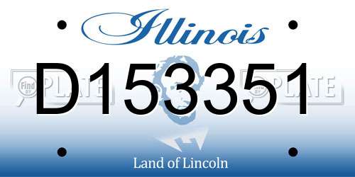 D153351 Illinois License Plate