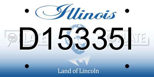 D15335I Illinois License Plate