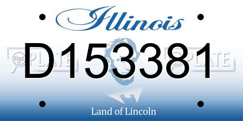 D153381 Illinois License Plate