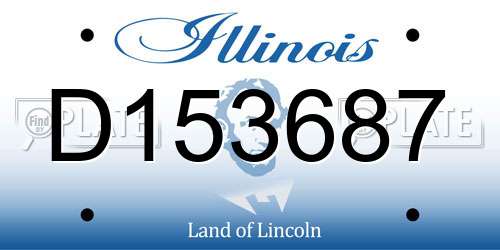D153687 Illinois License Plate