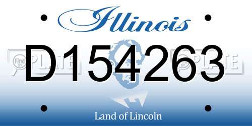 D154263 Illinois License Plate