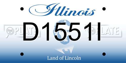 D1551I Illinois License Plate