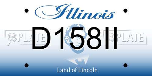 D158II Illinois License Plate