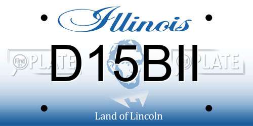 D15BII Illinois License Plate